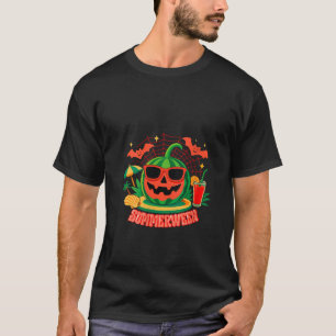 Womens Summerween Summer Halloween Watermelon Pump T-Shirt