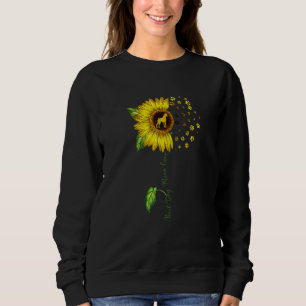 Womens Sunflower Best Dog Mum Ever  Boxer Dog Sweatshirt