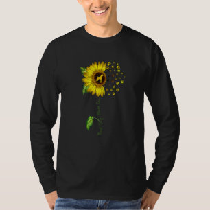 Womens Sunflower Best Dog Mum Ever Boxer Dog T-Shirt