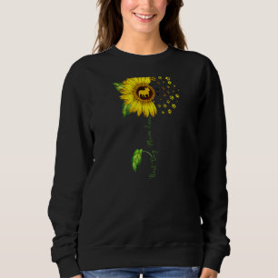 Womens Sunflower Best Dog Mum Ever  Bulldog Dog Sweatshirt