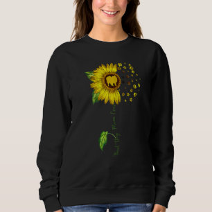 Womens Sunflower Best Dog Mum Ever  Pomeranian Dog Sweatshirt