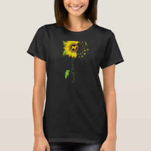 Womens Sunflower Best Dog Mum Ever Siberian Husky T-Shirt