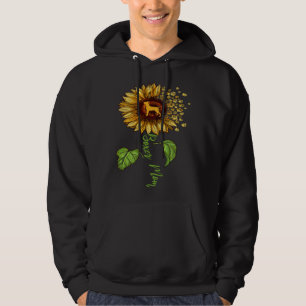 Womens Sunflower Boxer Mum Dog Hoodie