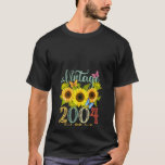 Womens Sunflower Floral Butterfly Vintage 2004 Fun T-Shirt<br><div class="desc">Womens Sunflower Floral Butterfly Vintage 2004 Funny 18th Birthday</div>