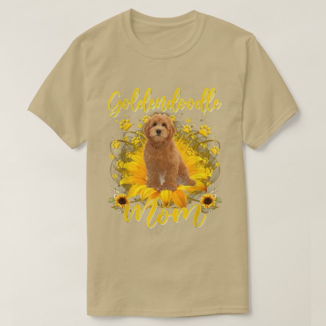 Womens Sunflower Goldendoodle Mum Dog Lover Mother T-Shirt (Design Front)