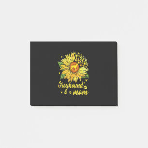 Womens Sunflower Greyhound Mum Dog Lover Gift Post-it Notes
