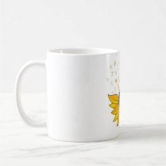 Womens Sunflower Music Lover Notes Student Teacher Coffee Mug