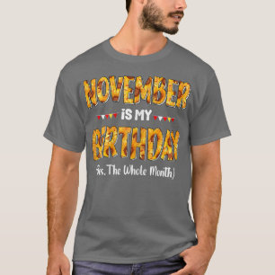 Womens Sunflower November Is My Birthday Scorpio T-Shirt