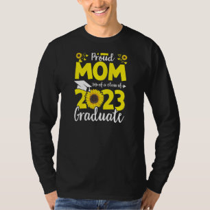Womens Sunflower Senior 2023 Proud Mum Of A Class  T-Shirt