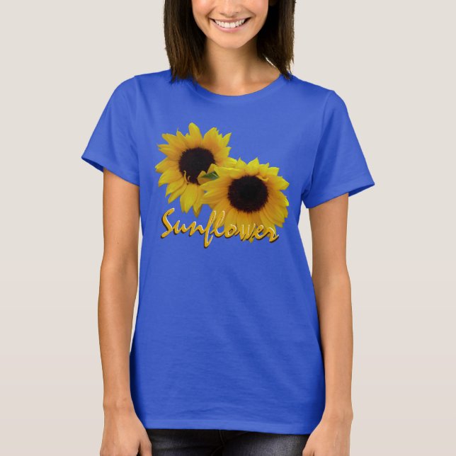 Women's Sunflower T-shirts Organic Sunflower Shirt (Front)