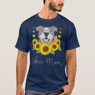Womens Sunflower Yorkie Mum Dog Pet Parent Cute Gr T-Shirt