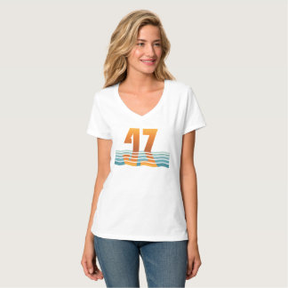 Women's Sunset 47 V-Neck 2-Side V2 T-Shirt