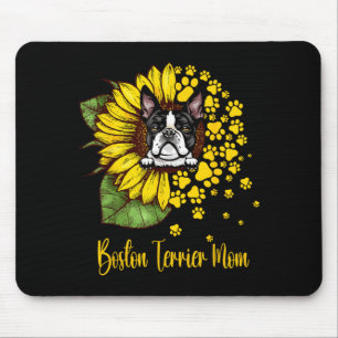 Womens Suower Boston Terrier Mum Dog Lover Mouse Pad