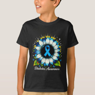 Womens Suower Diabetes Awareness Design T-Shirt