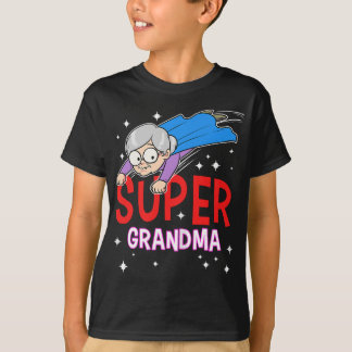 Womens Super Grandma Superhero Grandma Granny Nana T-Shirt