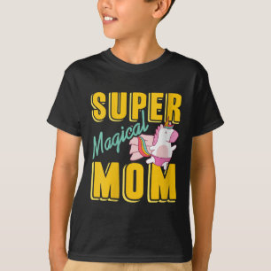 Womens Super Magical Mom Rainbow Unicorn Hero Wer T-Shirt