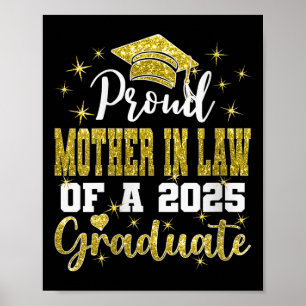 Womens Super Proud Mother In Law Of 2025 Graduate  Poster