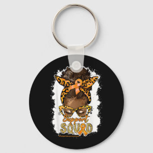Womens Support-Squad Afro Leopard Lupus Awareness Key Ring