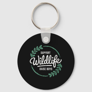 Womens Suprt Wildlife Raise Boys Camng Mum Dad Key Ring