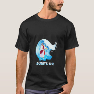 Womens Surf´s Up Jesus God Surf Surfer Surfing Sur T-Shirt