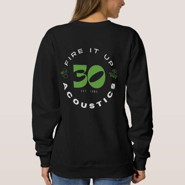 Womens sweatshirt - Alien fireitup + 30th Seal (Back)