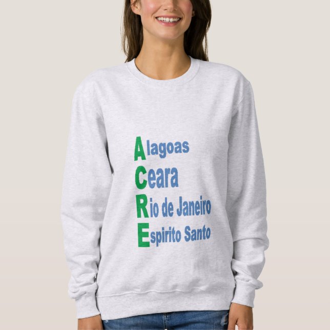 Women's Sweatshirt ash BRAZIL TOURISM  (Front)