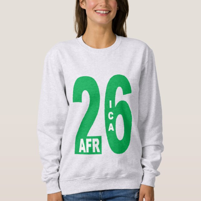  Women's Sweatshirt ash  DESIGN  AFRICA 26 (Front)