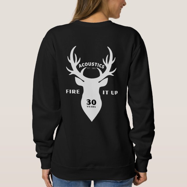 Womens sweatshirt - Stag fireitup + 30 years (Back)