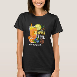 Womens Sweet Summer Time Orange Juice Lunch Lady O T-Shirt