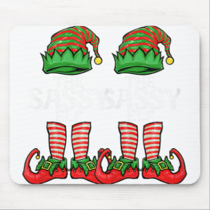 Womens Sy Elf Christmas Family Matching Group V T  Mouse Pad