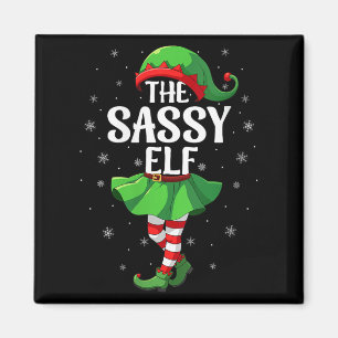 Womens Sy Elf Christmas Girls Women Elf Squad Xmas Magnet