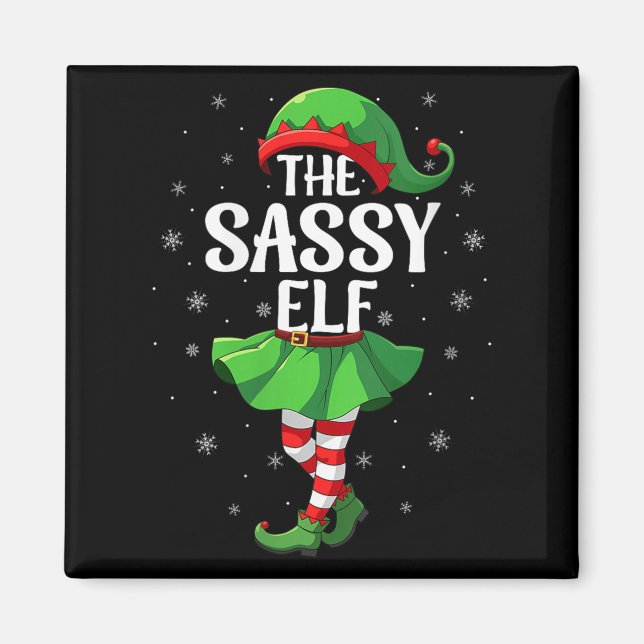 Womens Sy Elf Christmas Girls Women Elf Squad Xmas Magnet (Front)