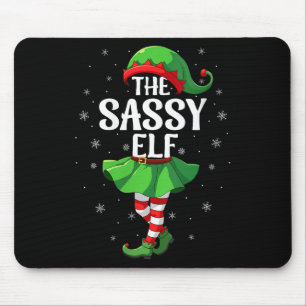 Womens Sy Elf Christmas Girls Women Elf Squad Xmas Mouse Pad