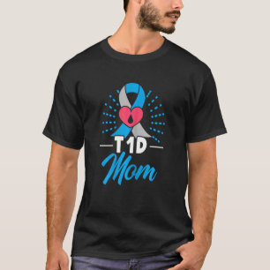 Womens T1d Mum Diabetes Warrior Diabetes Awareness T-Shirt