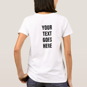 Women's T-Shirt Back Side Design Custom Add Text