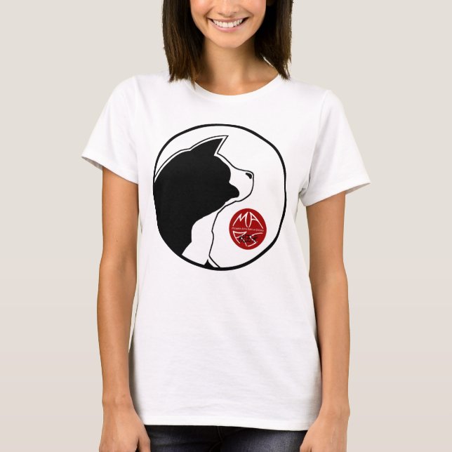 Women's T-shirt featuring MARS logo head & disc (Front)