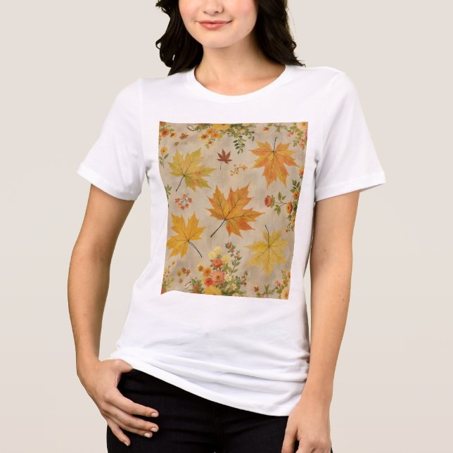 Women's t-shirt reminiscent of fall Tri-Blend shirt (Front)