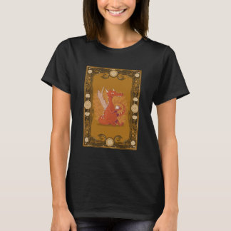 Women's T-Shirt - Whimsical cute red dragon tshirt