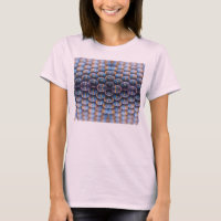 Women's T Shirt with Abstract Honeycomb Image