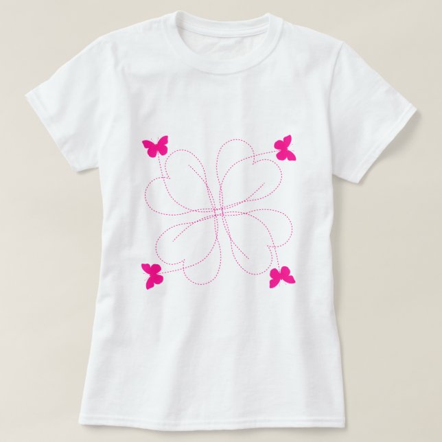 Women's T-Shirt with Butterflies (Design Front)
