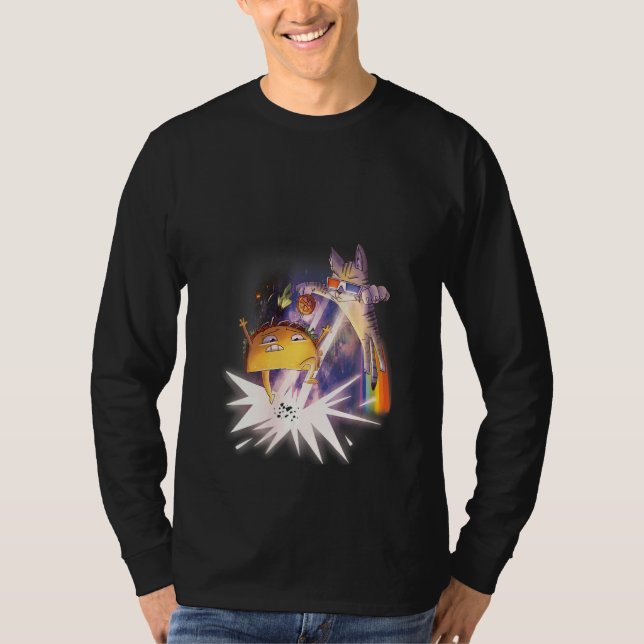 Womens Tacoca Outer Space Cat Taco  Funny Mexican  T-Shirt (Front)