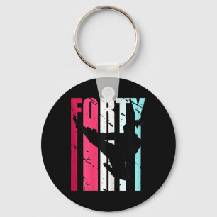 Womens Taekwondo 40th Birthday Martial Arts Karate Key Ring