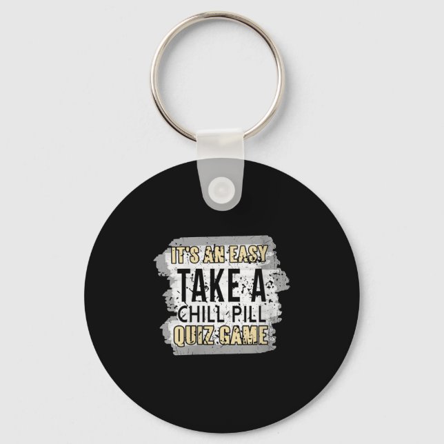 Womens Take A Mind Pause Funny Relax Quiz Game Lin Key Ring (Front)