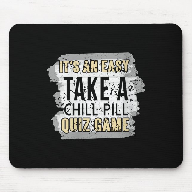 Womens Take A Mind Pause Funny Relax Quiz Game Lin Mouse Pad (Front)