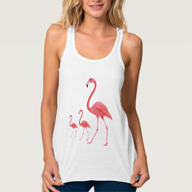 Women's Tank Top-Flamingos (Front)