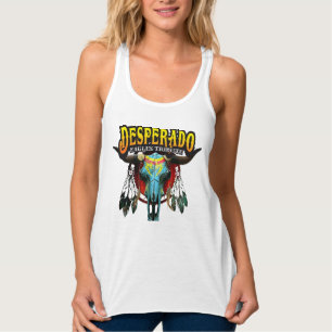 Womens Tank Top Skull Front Only