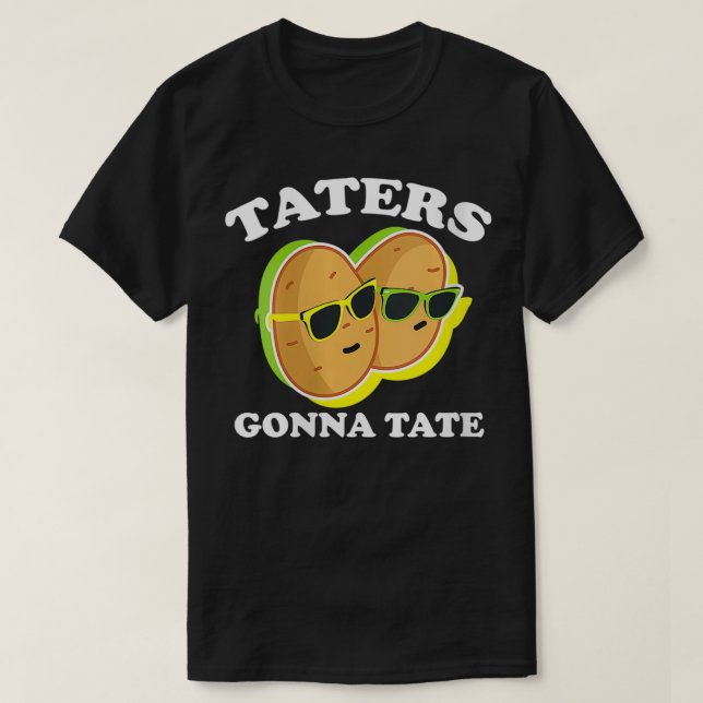 Womens Taters Gonna Tate VNeck  T-Shirt (Design Front)
