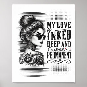 Womens Tattooed Single Woman Inked Woman For Anti Poster