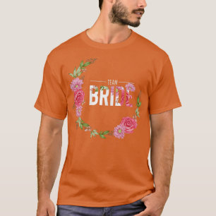 Womens Team Bride JGA flowers wedding bachelor par T-Shirt