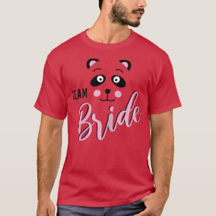 Womens Team Bride panda bear bachelorette party  T-Shirt